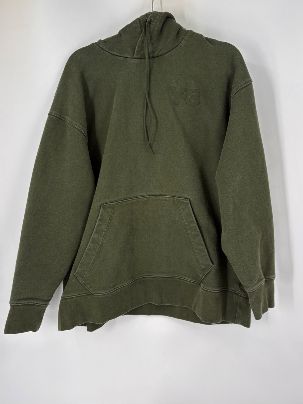 Y-3 Khaki Hoodie Heavyweight Green 2XL